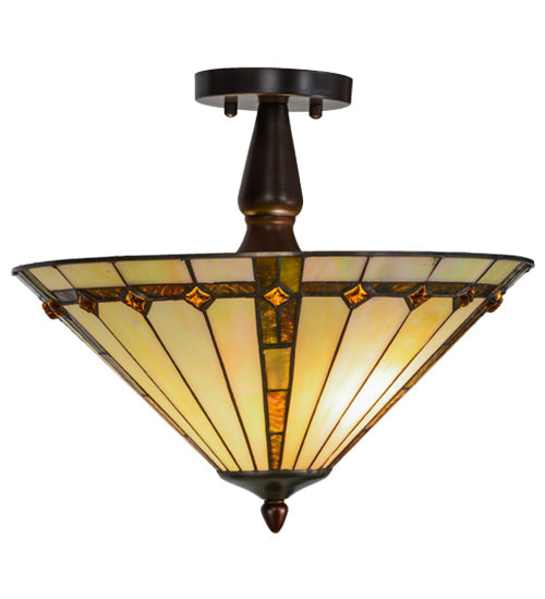 Meyda 16"W Belvidere Semi-Flushmount '138901