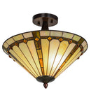 Meyda 16"W Belvidere Semi-Flushmount '138901