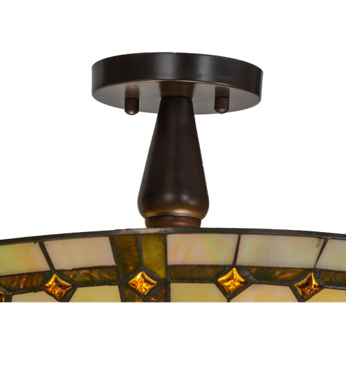 Meyda 16"W Belvidere Semi-Flushmount '138901