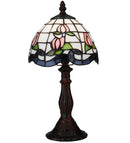 Meyda 14"H Roseborder Mini Lamp '139081