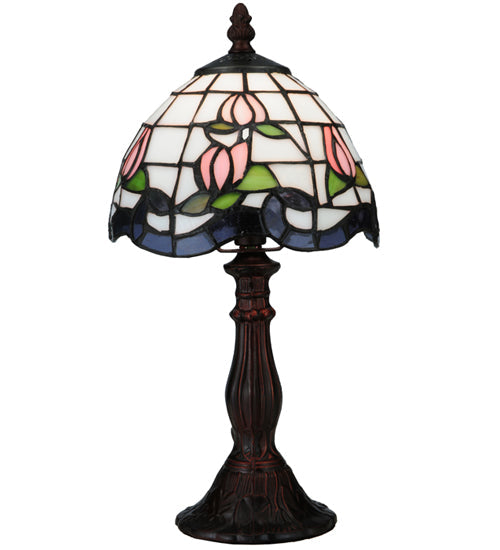 Meyda 14"H Roseborder Mini Lamp '139081