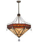 Meyda 37"W Larkfield Inverted Pendant '140376