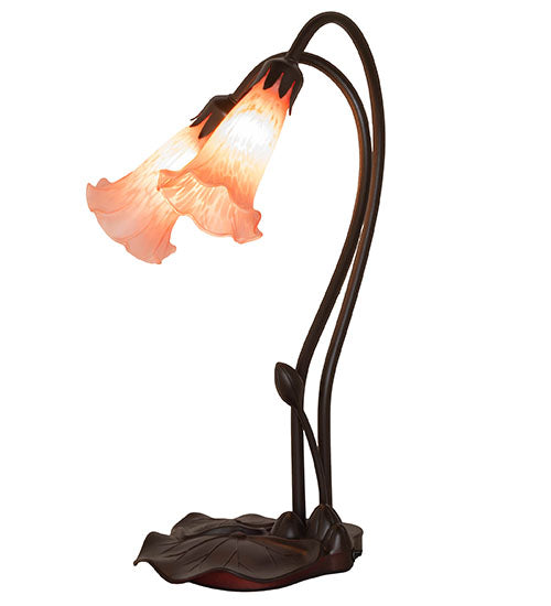Meyda 16" High Pink Pond Lily 2 LT Accent Lamp '14110