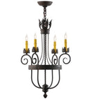 Meyda 18" Wide Antonia 4 Light Chandelier 141641
