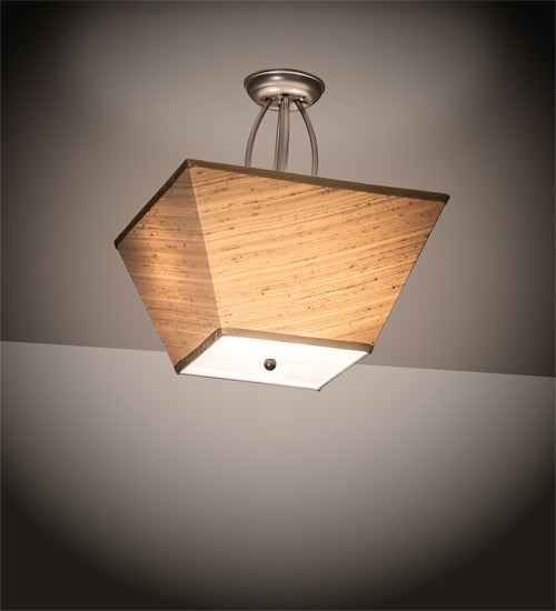 Meyda 16" Square Cesta Semi-Flushmount '142378