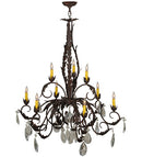 Meyda 38.5" Wide New Country French 9 Light Chandelier- 143064