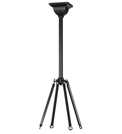 Meyda 16"W Craftsman Brown on Brass Inverted Pendant Hardware '144264