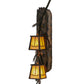 Meyda 6.5"W Pine Branch Valley View 2 LT Vertical LED Wall Sconce- 145030