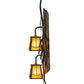 Meyda 6.5"W Pine Branch Valley View 2 LT Vertical LED Wall Sconce- 145030