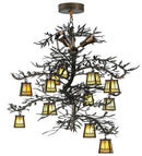 Meyda 52"W Pine Branch Valley View 12 LT W/Uplights LED Chandelier- 145107