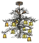 Meyda 52"W Pine Branch Valley View 12 LT W/Uplights LED Chandelier- 145107