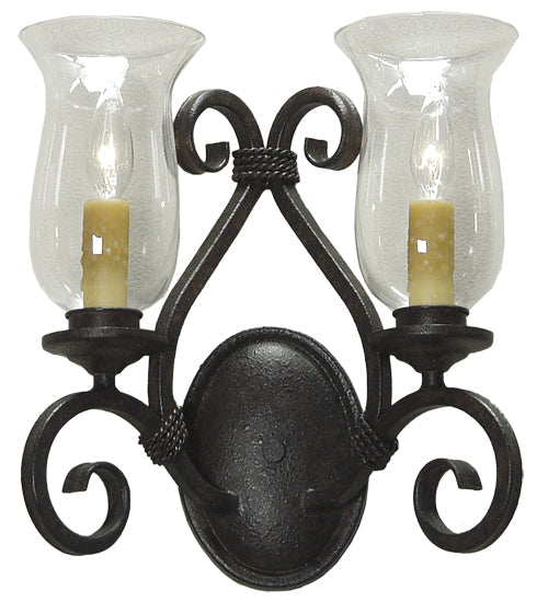 Meyda 13.5" Wide Calvis 2 Light Wall Sconce '146395