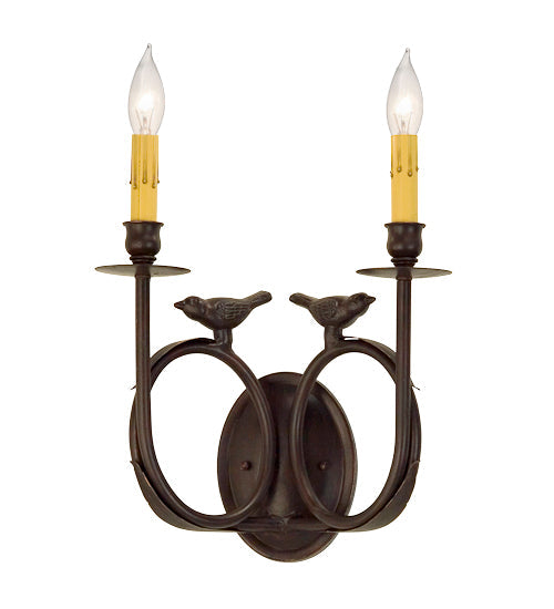 Meyda 12" Wide Ornith 2 Light Wall Sconce '146495