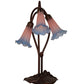 Meyda 16" High Pink/Blue Tiffany Pond Lily 3 LT Accent Lamp '14670
