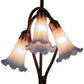 Meyda 16" High Pink/Blue Tiffany Pond Lily 3 LT Accent Lamp '14670