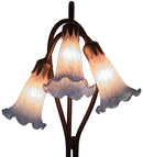 Meyda 16" High Pink/Blue Tiffany Pond Lily 3 LT Accent Lamp '14670