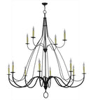 Meyda 68" Wide Bell 12 Light Two Tier Chandelier- 146889