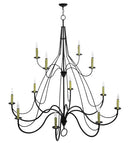 Meyda 68" Wide Bell 12 Light Two Tier Chandelier- 146889