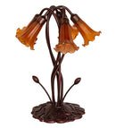 Meyda 17" High Amber Tiffany Pond Lily 5 LT Accent Lamp '14931
