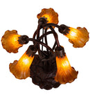 Meyda 17" High Amber Tiffany Pond Lily 5 LT Accent Lamp '14931