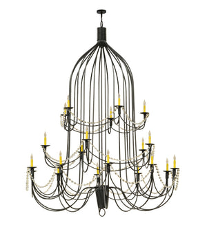Meyda 72" Wide Bell 20 Light Three Tier Chandelier- 149323
