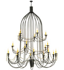 Meyda 72" Wide Bell 20 Light Three Tier Chandelier- 149323