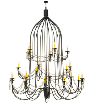 Meyda 72" Wide Bell 20 Light Three Tier Chandelier '149323