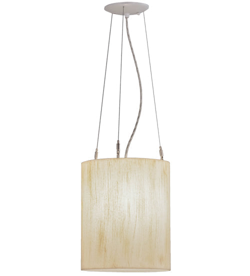 Meyda 10" Wide Cilindro De Marfil Lino Pendant '150735