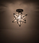 Meyda 12"W Moravian Star Clear Seedy Flushmount '150958