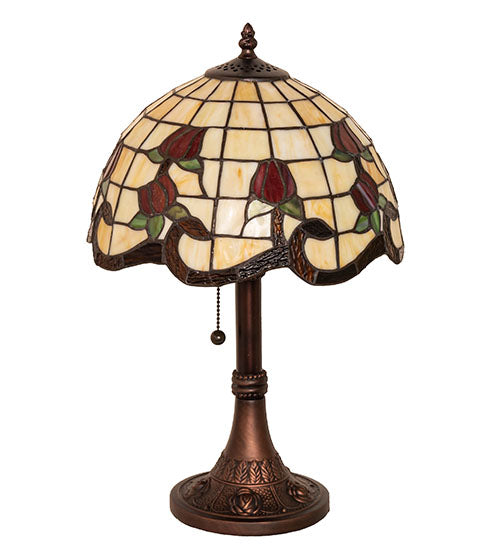 Meyda 19" High Roseborder Table Lamp- 151293