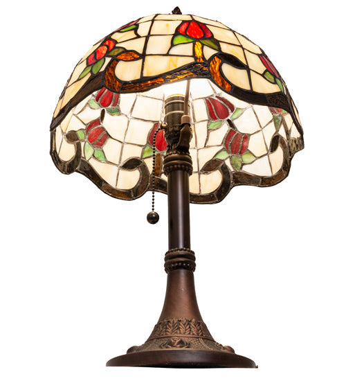 Meyda 19" High Roseborder Table Lamp- 151293