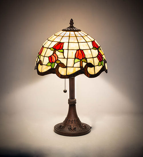 Meyda 19" High Roseborder Table Lamp- 151293