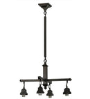 Meyda 24"W Craftsman Brown on Brass 4 LT Chandelier Hardware '151360