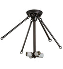 Meyda 15.5"W Craftsman Brown on Brass Custom Inverted Pendant Hardware '152500