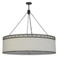 Meyda 54"w Cilindro Circle X Textrene Led Pendant - 152581