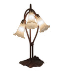 Meyda 16" High White Tiffany Pond Lily 3 LT Accent Lamp '15282