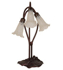 Meyda 16" High White Tiffany Pond Lily 3 LT Accent Lamp '15282