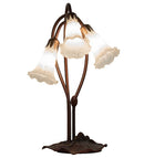 Meyda 16" High White Tiffany Pond Lily 3 LT Accent Lamp '15282