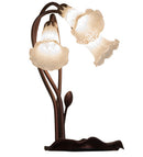 Meyda 16" High White Tiffany Pond Lily 3 LT Accent Lamp '15282