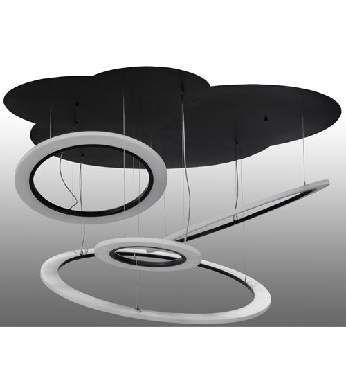 Meyda  84"w Anillo Tilt Led Cascading Pendant - 152833