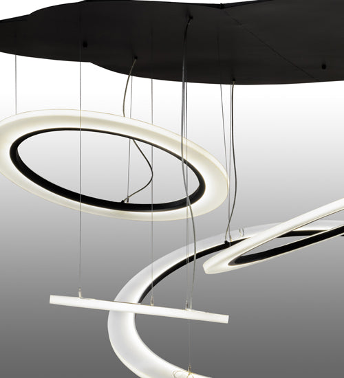 Meyda  84"w Anillo Tilt Led Cascading Pendant - 152833
