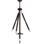 Meyda 22"W Mahogany Bronze 5 LT Inverted Pendant Hardware '152849