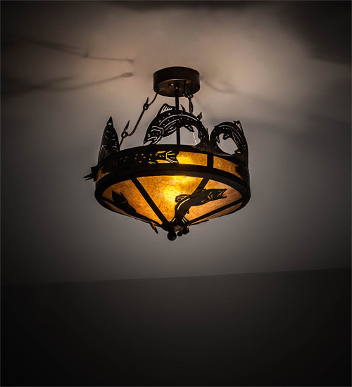 Meyda 18" Wide Catch of the Day Semi-Flushmount '154683