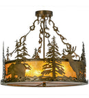 Meyda 24"W Wildlife at Dusk Semi-Flushmount '154745