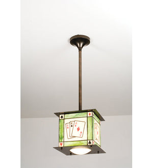 Meyda 10" Square Poker Face Mini Pendant '15544
