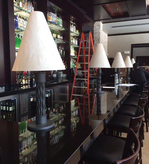 Meyda 17"W Cone Mosset Table Lamp '157568