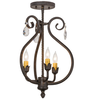 Meyda 12"w Antonia 3 Lt Chandelier- 157891