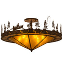 Meyda 36"W Fishtracks Semi-Flushmount '158847