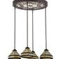 Meyda 27"w Middleton Art Glass Ceiling Medallion 4 Lt Pendant - 159298
