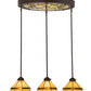 Meyda 27"w Middleton Art Glass Ceiling Medallion 4 Lt Pendant - 159298